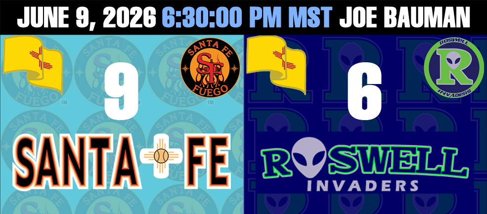 Santa Fe Fuego 9 Roswell Invaders 6