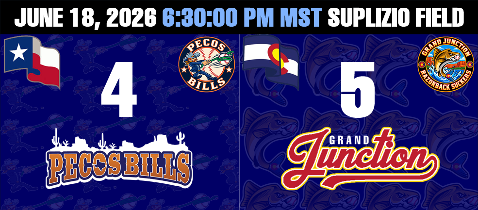The Grand Junction Razorback Suckers top the Pecos Bills 5-4