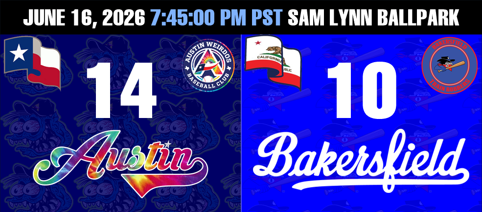 The Austin Weirdos top the Bakersfield Train Robbers 14-10