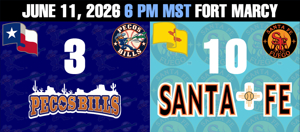 The Santa Fe Fuego top the Pecos Bills 10-3