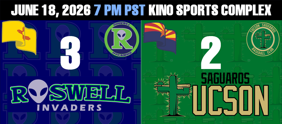 The Roswell Invaders top the Tucson Saguaros 3-2