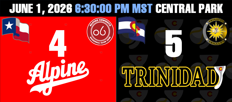 Trinidad wins home opener on a walkoff in the 9th against Alpine Cowboys 5-4